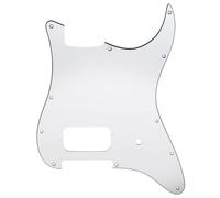 Musiclily Pro 11 Agujeros Golpeador 1 Humbucker Abierto y Pot 3Capas Blanco | para Guitarra Eléctrica Estilo Fender Tom Delonge Strat USA/México