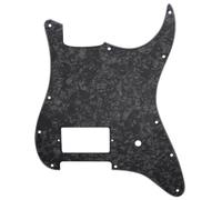 Musiclily Pro 11 Agujeros Golpeador 1 Humbucker y Pot 4 Capas Black Pearl | para Guitarra Eléctrica Estilo Fender Tom Delonge Strat USA/México