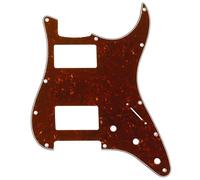 Musiclily Pro 11 Agujeros HH Strat Pickguard Humbucker Golpeador para Guitarra Fender American/México Standard Stratocaster Estilo Moderno, 4 capas Vintage Tortosie