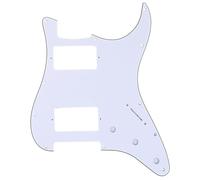 Musiclily Pro 11 Agujeros HH Strat Pickguard Humbucker Golpeador para Guitarra Fender American/México Standard Stratocaster Estilo Moderno, 3 capas Blanco