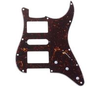 Musiclily Pro 11 Agujeros HSH Strat Pickguard Golpeador para Guitarra Fender American/México Standard Stratocaster Estilo Moderno, 4 capas Black Pearl