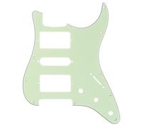 Musiclily Pro 11 Agujeros HSH Strat Pickguard Golpeador para Guitarra Fender American/México Standard Stratocaster Estilo Moderno, 3 capas Mint Green