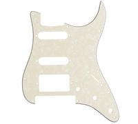 Musiclily Pro 11 Agujeros HSS Modern-Style Strat Pickguard Golpeador para Guitarra American/México Standard Stratocaster con Floyd Rose Puente Cut, 4 capas Parchment Pearl