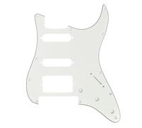Musiclily Pro 11 Agujeros HSS ST Pickguard Golpeador 3 capas Aged White | para Guitarra Eléctrica Fender Strat Americana/Mexicana con Corte Puente FR