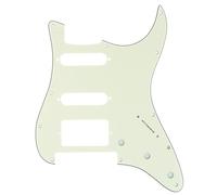 Musiclily Pro 11 Agujeros HSS ST Pickguard Golpeador 3 capas Mint Ivory | para Guitarra Eléctrica Fender Strat Americana/Mexicana con Corte Puente FR