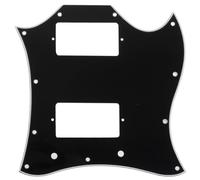 Musiclily Pro 11 Agujeros Large Full Face Pickguard Golpeador de Guitarra para Import SG, 3 capas Negro