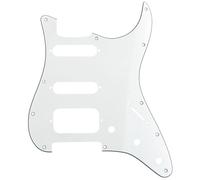 Musiclily Pro 11 Agujeros Round Corner HSS Guitar Strat Pickguard Golpeador para Estados Unidos/Mexicana Stratocaster Pastillas Abierta, 3 capas Pergamino