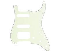 Musiclily Pro 11 Agujeros Round Corner HSS Guitar Strat Pickguard Golpeador para Estados Unidos/Mexicana Stratocaster Pastillas Abierta, 3 capas Pergamino