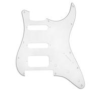 Musiclily Pro 11 Agujeros Round Corner HSS Guitar Strat Pickguard Golpeador para Estados Unidos/Mexicana Stratocaster Pastillas Abierta con Floyd Puente Cut, 3 capas Pergamino
