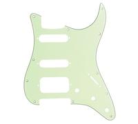 Musiclily Pro 11 Agujeros Round Corner HSS Guitar Strat Pickguard Golpeador para Estados Unidos/Mexicana Stratocaster Pastillas Abierta, 3 capas Mint Green