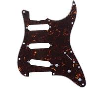 Musiclily Pro 11 Agujeros SSS 60s 64 Vintage Style Strat Pickguard Golpeador para American Stratocaster, 4 capas Tortoise