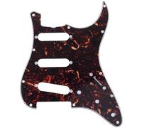 Musiclily Pro 11 Agujeros SSS 62 Strat Pickguard Golpeador Guitarra para MIJ JPN Japan Stratocaster,4 capas Tortoise