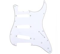 Musiclily Pro 11 Agujeros SSS 62 Strat Pickguard Golpeador Guitarra para MIJ JPN Japan Stratocaster,3 capas Negro