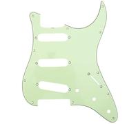 Musiclily Pro 11 Agujeros SSS 62 Strat Pickguard Golpeador Guitarra para MIJ JPN Japan Stratocaster,3 capas Mint Green