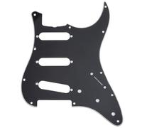 Musiclily Pro 11 Agujeros SSS 62 Strat Pickguard Golpeador Guitarra para MIJ JPN Japan Stratocaster,3 capas Negro