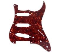 Musiclily Pro 11 Agujeros SSS 72 o 64 Strat Pickguard Golpeador Guitarra para MIJ JPN Japan Stratocaster, 4 capas Vintage Tortoise