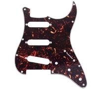 Musiclily Pro 11 Agujeros SSS 72 o 64 Strat Pickguard Golpeador Guitarra para MIJ JPN Japan Stratocaster, 4 capas Tortoise