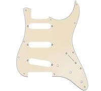 Musiclily Pro 11 Agujeros SSS 72 o 64 Strat Pickguard Golpeador Guitarra para MIJ JPN Japan Stratocaster,3 capas Crema