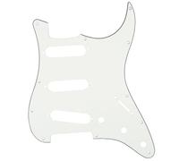 Musiclily Pro 11 Agujeros SSS Golpeador ST Pickguard 3 capas Aged White | para Guitarra Eléctrica Fender Strat USA/México Standard Estilo Moderno