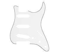 Musiclily Pro 11 Agujeros SSS Golpeador ST Pickguard 3 capas Blanco | para Guitarra Eléctrica Fender Strat USA/México Standard Estilo Moderno