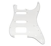 Musiclily Pro 11 Agujeros ST Golpeador Pickguard para Guitarra Eléctrica Squier Sonic Strat HSS, 3 capas Blanco