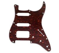 Musiclily Pro 11 Agujeros ST Golpeador Pickguard para Guitarra Eléctrica Squier Sonic Strat HSS, 4 capas Red Tortoise