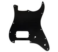 Musiclily Pro 11 Agujeros ST Golpeador Pickguard para Guitarra Eléctrica Squier Sonic Strat HT H, 3 capas Negro