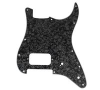 Musiclily Pro 11 Agujeros ST Golpeador Pickguard para Guitarra Eléctrica Squier Sonic Strat HT H, 4 capas Black Pearl