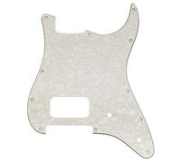 Musiclily Pro 11 Agujeros ST Golpeador Pickguard para Guitarra Eléctrica Squier Sonic Strat HT H, 4 capas Aged White Pearl