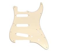 Musiclily Pro 11 Agujeros ST Golpeador Pickguard para Guitarra Eléctrica Squier Sonic Strat SSS, 3 capas Crema