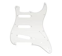 Musiclily Pro 11 Agujeros ST Golpeador Pickguard para Guitarra Eléctrica Squier Sonic Strat SSS, 3 capas Blanco