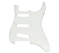 Musiclily Pro 11 Agujeros ST Golpeador Pickguard para Guitarra Eléctrica Squier Sonic Strat SSS, 3 capas Aged White