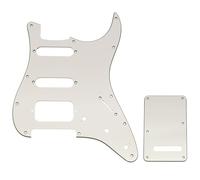 Musiclily Pro 11 Agujeros ST Golpeador y Placa Trasera para Guitarra Eléctrica Squier Sonic Strat HSS, 3 capas Aged White