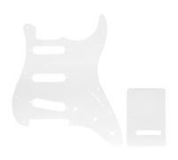 Musiclily Pro 11 Agujeros ST Golpeador y Placa Trasera para Guitarra Eléctrica Squier Sonic Strat SSS, Transparente