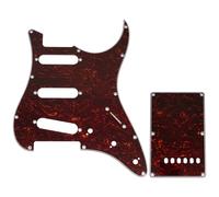 Musiclily Pro 11 Agujeros ST Golpeador y Placa Trasera para Guitarra Eléctrica Tagima TG-530 Strat SSS, 4 capas Red Tortoise