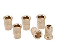 Musiclily Pro 11mm Acero Top Casquillo Cuerda String Ferrules para Guitarra Eléctrica estilo Telecaster Strat, Dorado(6 Piezas)