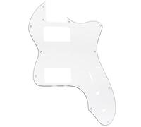 Musiclily Pro 12 Agujeros Cubierto HH Golpeador para Guitarra Eléctrica Fender 72 Tele Thinline Style, 3 Capas Blanco