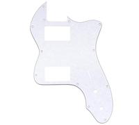 Musiclily Pro 12 Agujeros Cubierto HH Golpeador para Guitarra Eléctrica Fender 72 Tele Thinline Style, 4 Capas White Pearl
