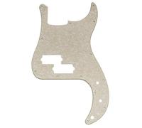 Musiclily Pro 13 Agujeros Bajo Golpeador Pickguard 4 capas Aged White Pearl | para Squier Sonic Precision Bass