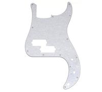 Musiclily Pro 13 Agujeros Bajo Golpeador Pickguard 4 capas White Pearl | para Squier Sonic Precision Bass
