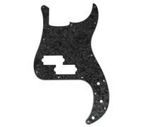 Musiclily Pro 13 Agujeros Bajo Golpeador Pickguard para SQ Affinity PJ Precision Bass, 4 capas Black Pearl