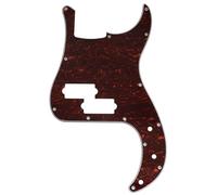 Musiclily Pro 13 Agujeros Bajo Golpeador Pickguard para SQ Affinity PJ Precision Bass, 4 capas Red Tortoise