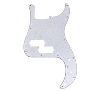 Musiclily Pro 13 Agujeros Bajo Golpeador Pickguard para SQ Affinity PJ Precision Bass, 4 capas White Pearl