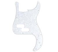 Musiclily Pro 13 Agujeros Estilo Moderno P Bass Pickguard Golpeador para Bajo Precision Bass de Fabricación Americana de 4 Cuerdas,4 capas White Pearl