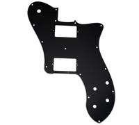 Musiclily Pro 15 Agujeros Cubierto HH TL Golpeador Pickguard 3 Capas Negro | para Guitarra Eléctrica México Fender 72 Tele Deluxe