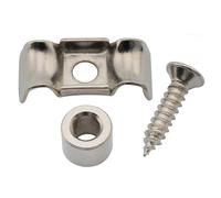 Musiclily Pro 16mm Vintage Estilo Butterfly Guia Cuerda de Acero String Guide Retainer para Guitarra Eléctrica tipo Strat y Bajo, Nickel