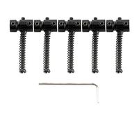 Musiclily Pro 17mm Silletas Bajo de Acero para Precision/Jazz Bass 5 Cuerdas, Negro(Set de 5)