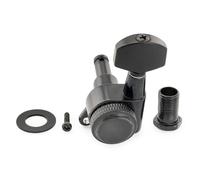 Musiclily Pro 18:1 Ratio Individuales Clavija de Afinación Bloqueo Lado Agudo Clavijero Bloqueantes con Botón Hex Tornillo 45° para Guitarra Eléctrica tipo Strat Tele, Negro