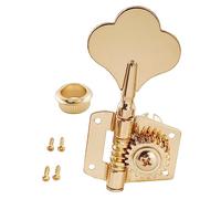 Musiclily Pro 19:1 Ratio Individuales Open Gear Clavija de Afinación Lado Graves Clavijero con Botón Trébol para Bajo Eléctrico, Dorado