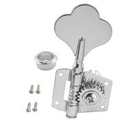 Musiclily Pro 19:1 Ratio Individuales Open Gear Clavija de Afinación Lado Graves Clavijero con Botón Trébol para Bajo Eléctrico, Cromado